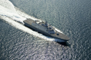 LCS 1 at speed