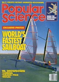 World's Fastest Sailboat Article -- Popular Science January 1991