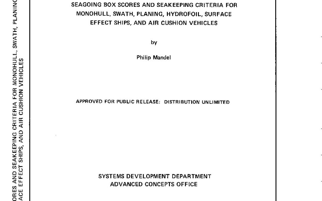0147 Seagoing Box Scores & Seakeeping Criteria