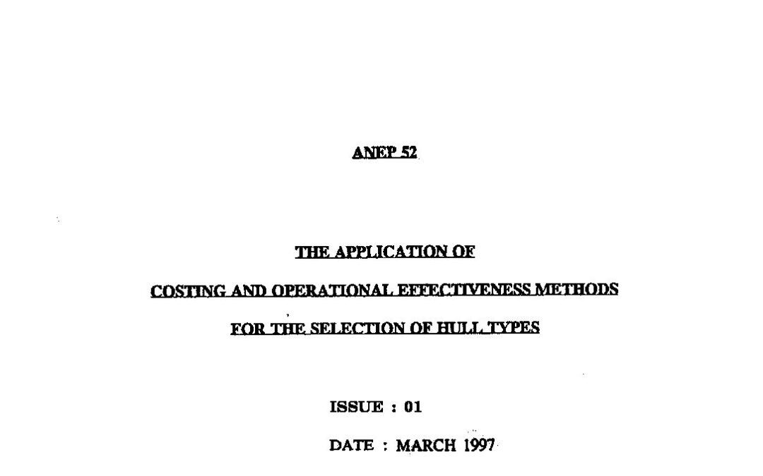 Application of Costing and Operational Effectiveness Methods for the Selection of Hull Type71229