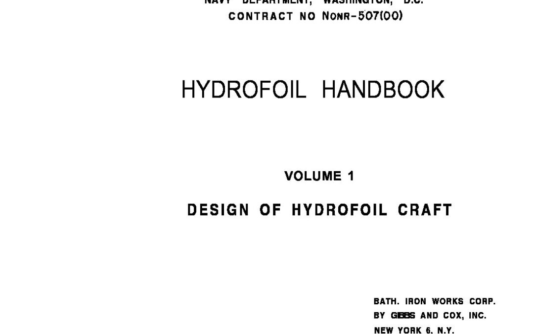Vol I – Design of Hydrofoil Craft, Gibbs & Cox 71184